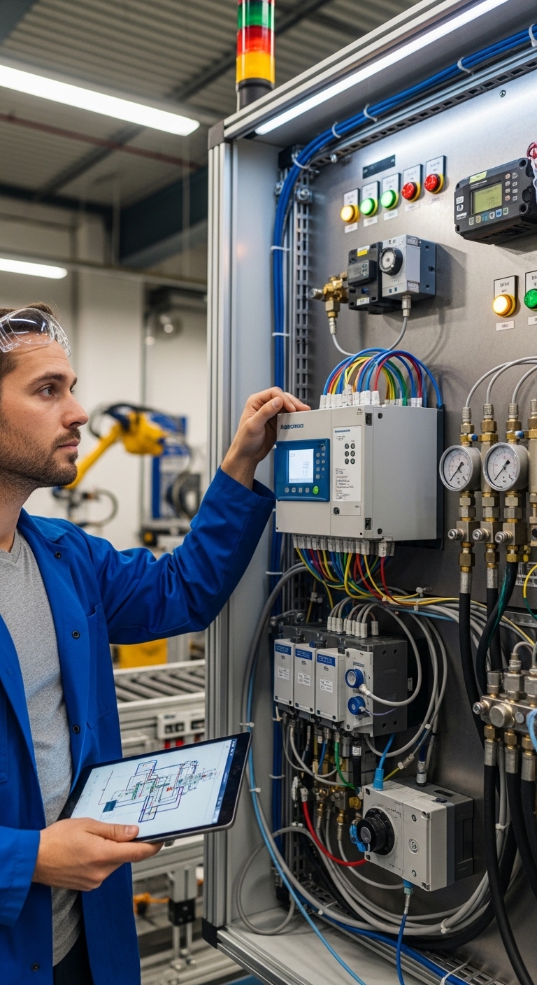 Proceso de automatización industrial con PLC