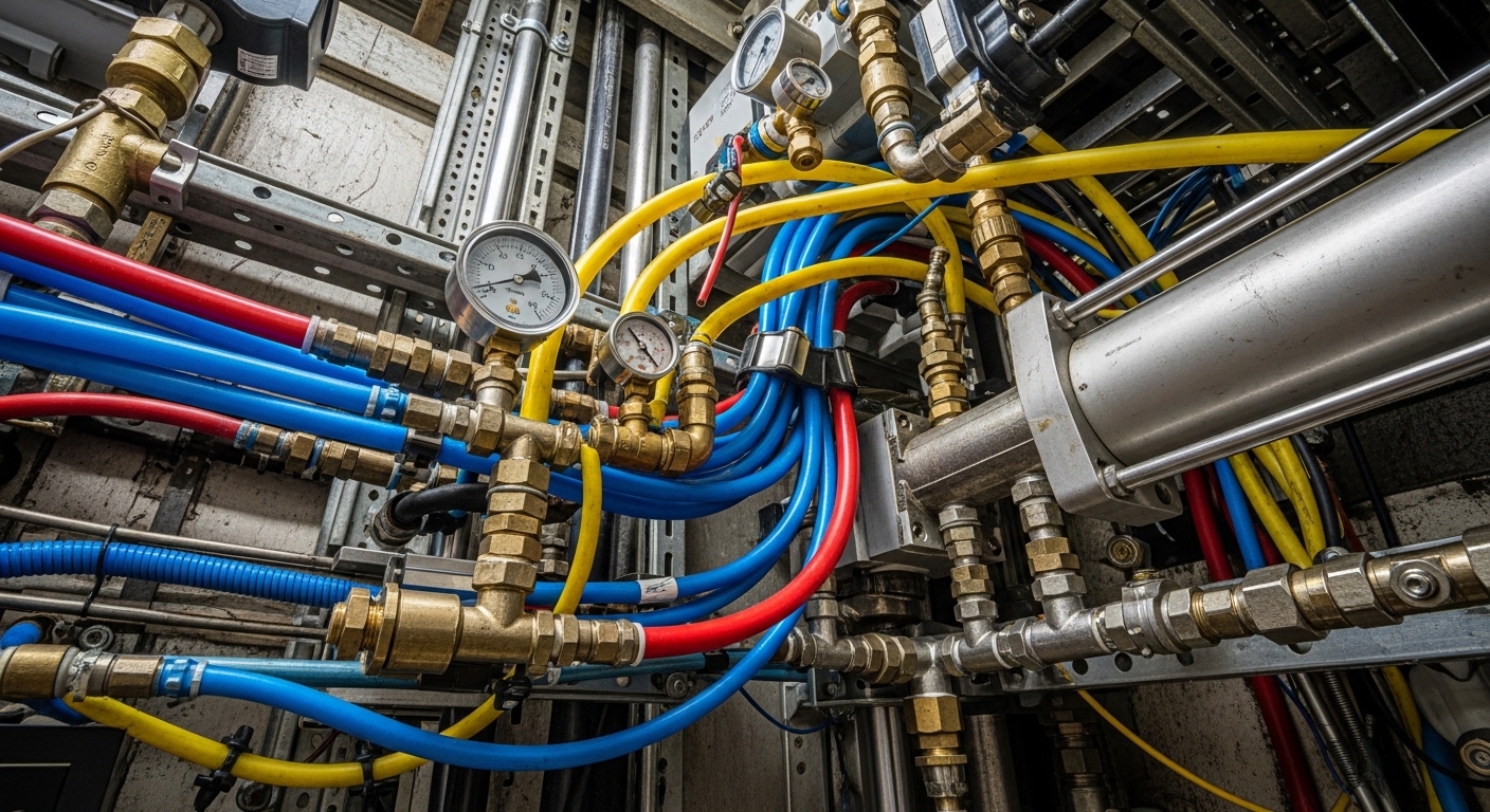 Instalación de líneas neumáticas e hidráulicas industriales