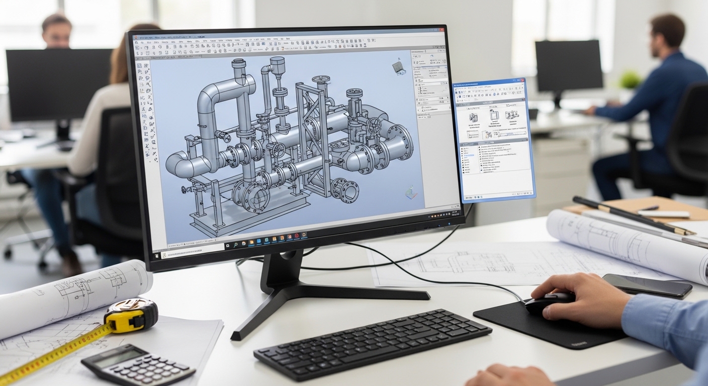 Montajes industriales y diseño en AutoCAD