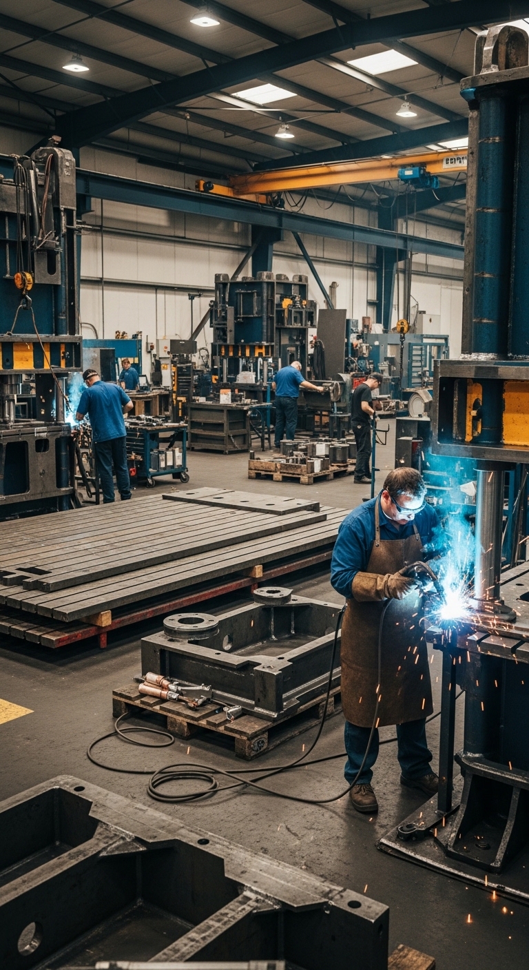 Proceso de fabricación de prensas hidráulicas