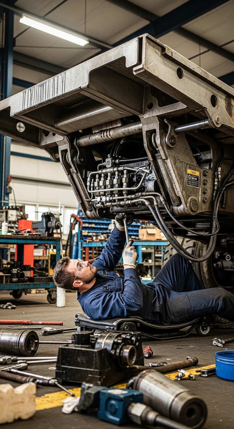 Proceso de reparación de rampas hidráulicas