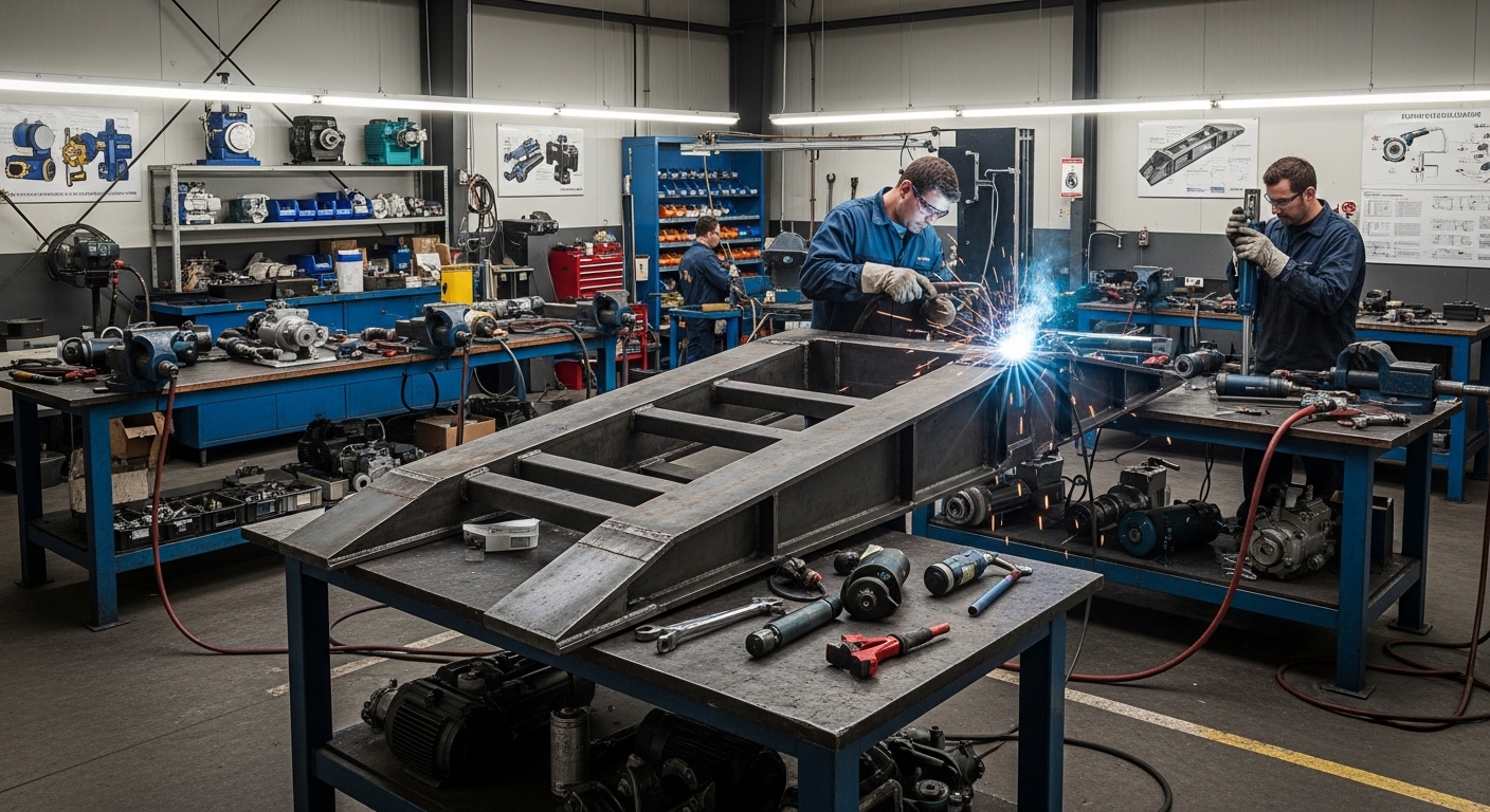 Reparación estructural de rampas hidráulicas