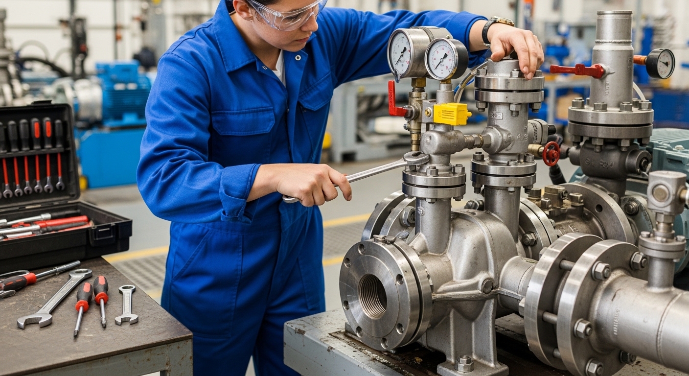 Reparación de bombas hidráulicas y válvulas industriales