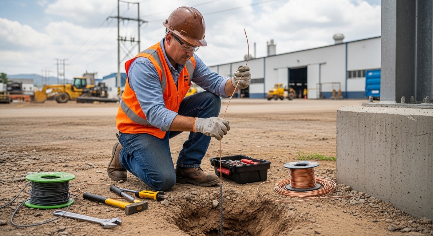 Sistema de puesta a tierra industrial