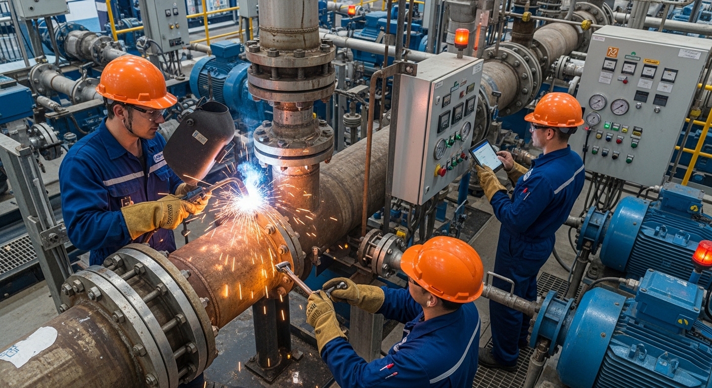 Proceso de mantenimiento industrial en nuestras instalaciones